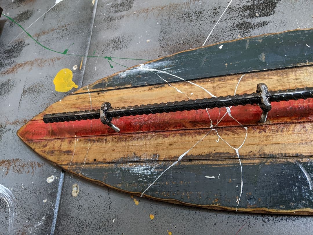 アメリカンヴィンテージ 壁掛け看板とアクセサリーホルダー ハンガーロッド