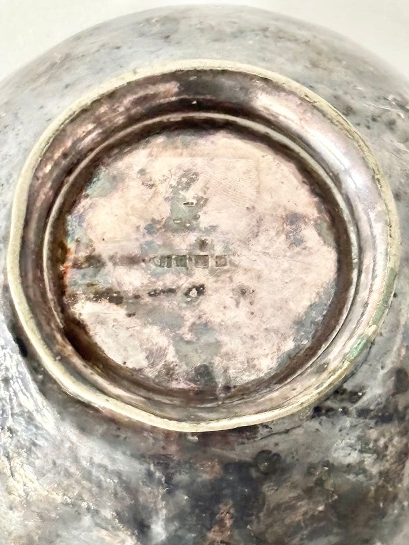 【フランスアンティーク】19世紀　　ピューター　持ち手付き　小鉢