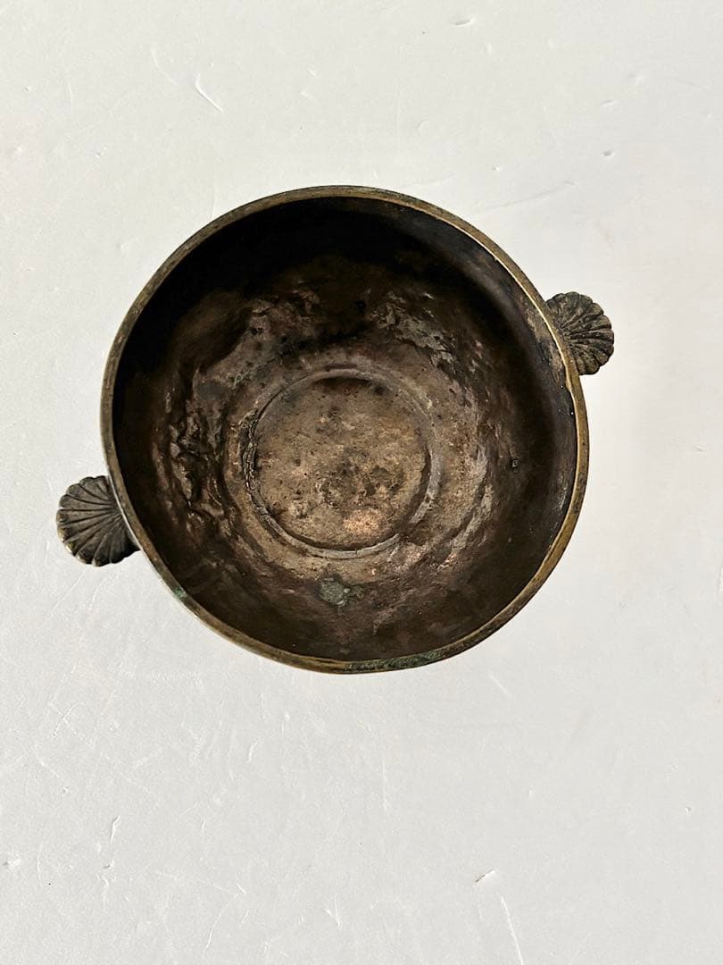 【フランスアンティーク】19世紀　　ピューター　持ち手付き　小鉢