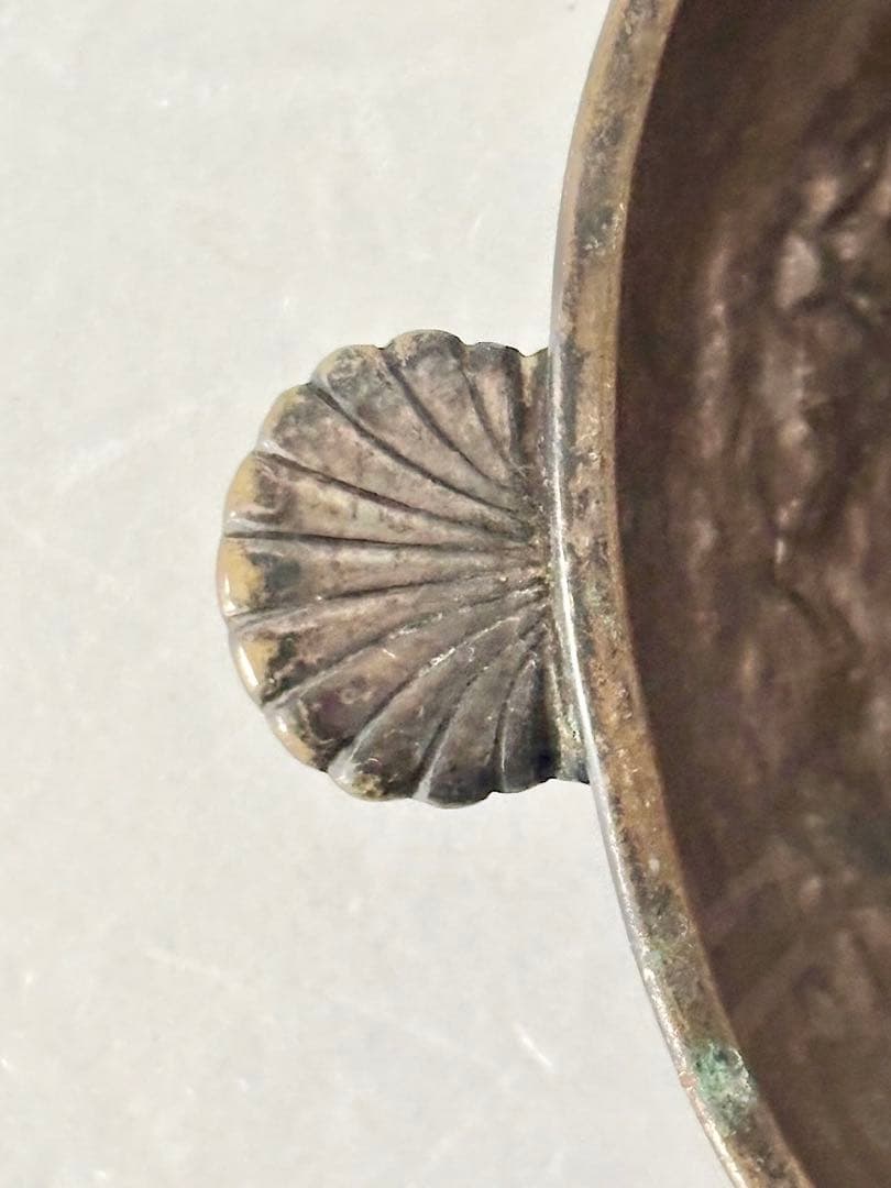 【フランスアンティーク】19世紀　　ピューター　持ち手付き　小鉢