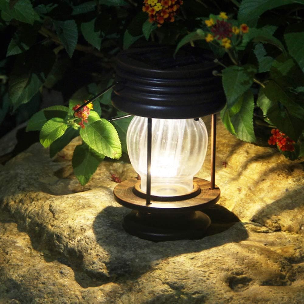 屋外 アンティーク ランタン ガーデンライト ソーラー 暖色
