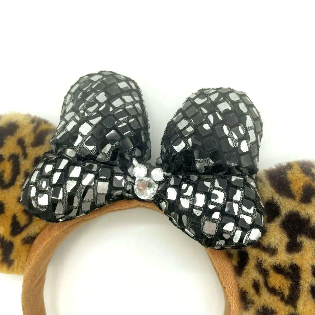 東京ディズニーリゾート ミニーマウス カチューシャ ヒョウ柄 美品 希少