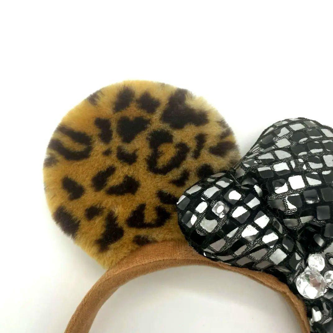 東京ディズニーリゾート ミニーマウス カチューシャ ヒョウ柄 美品 希少