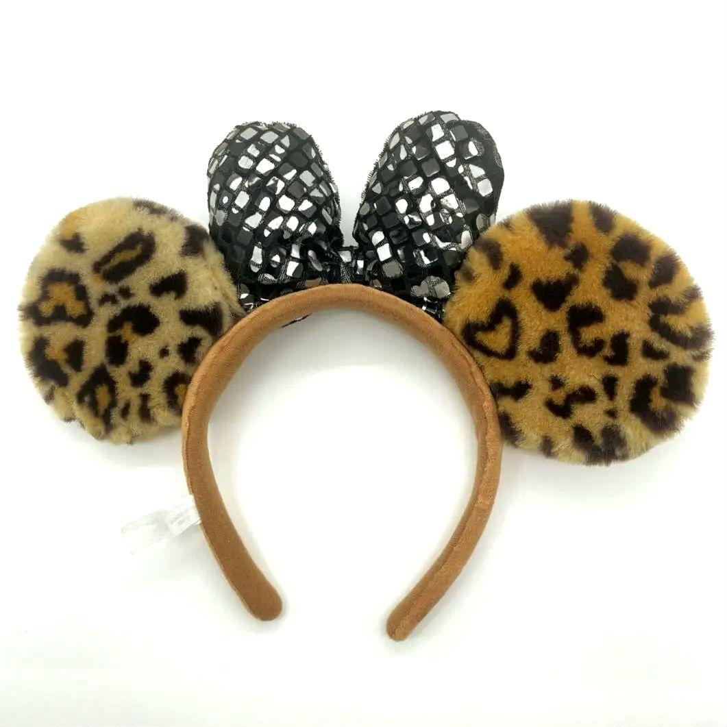 東京ディズニーリゾート ミニーマウス カチューシャ ヒョウ柄 美品 希少