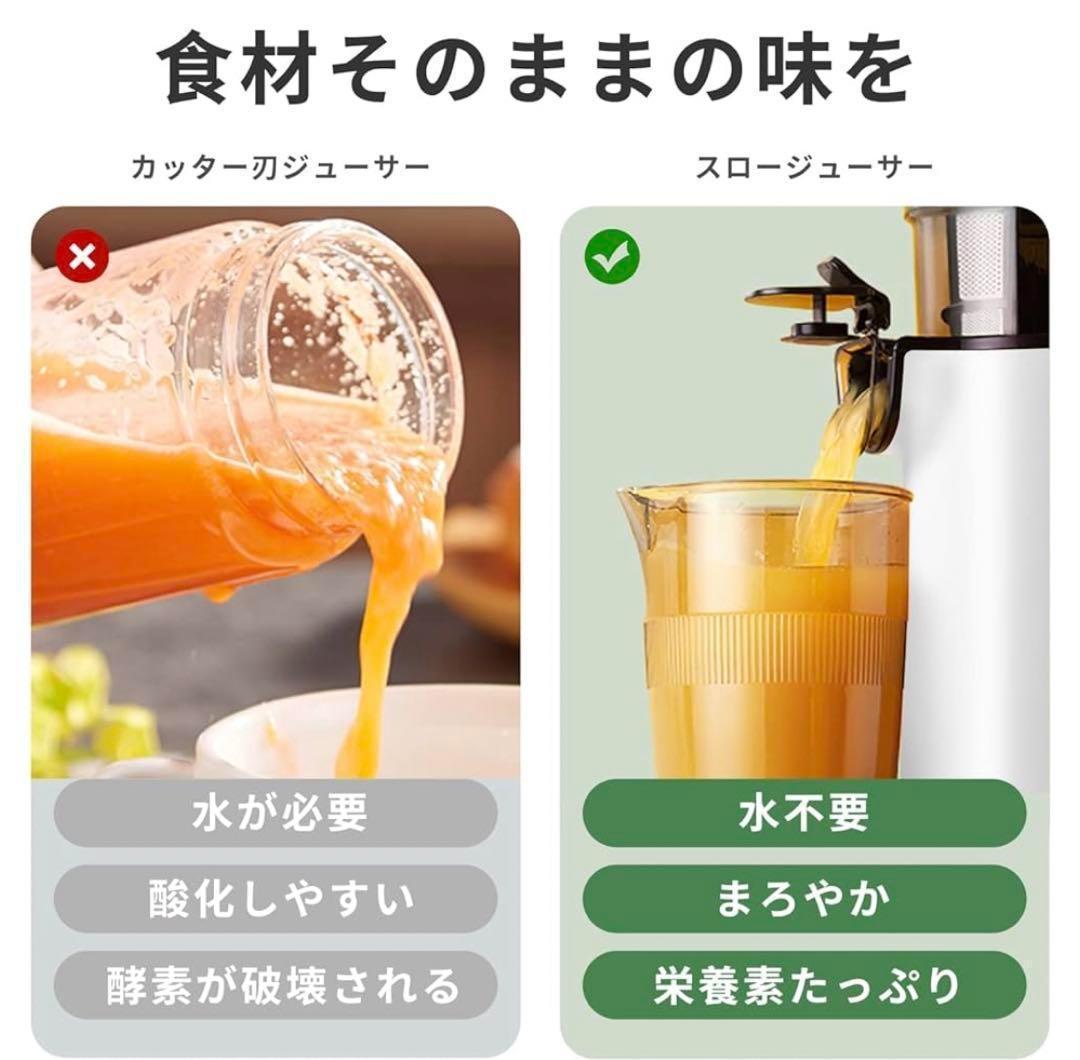 【新品】ジューサー 低速ジューサー スロージューサー ヘルシー 自家製ジュース