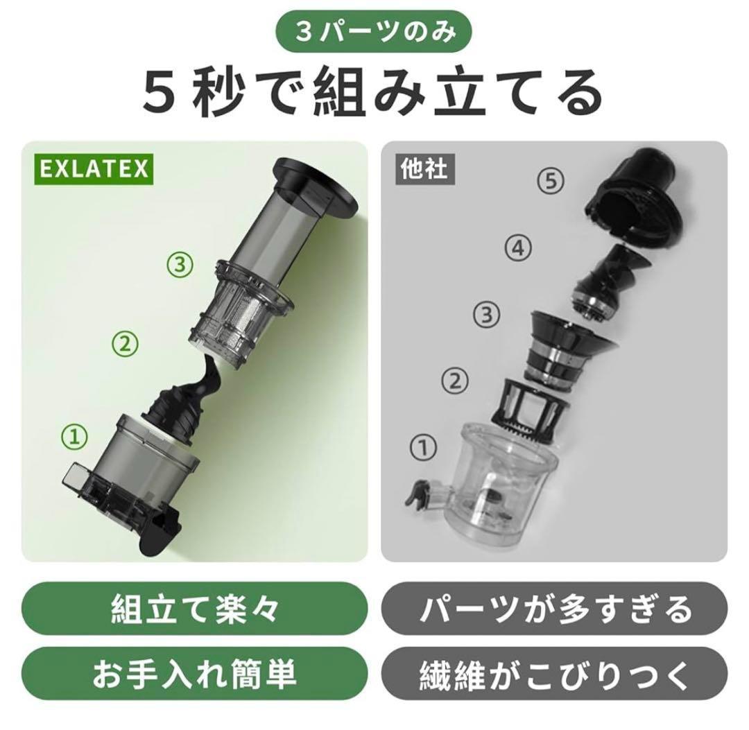 【新品】ジューサー 低速ジューサー スロージューサー ヘルシー 自家製ジュース