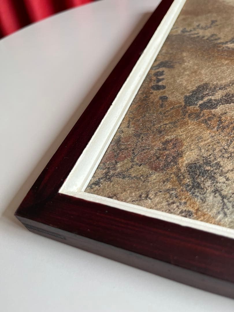 ブラジル　デンドライト　額装　アート　ヴィンテージ　ミッドセンチュリー　モダン