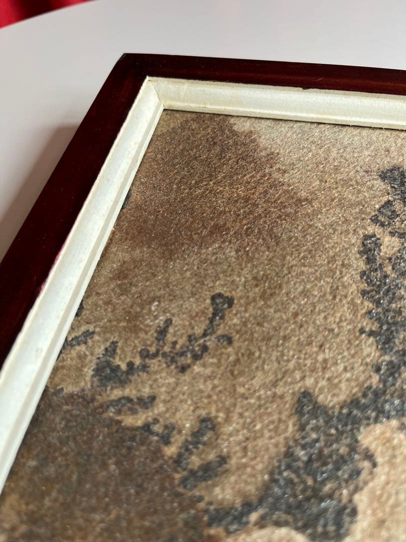 ブラジル　デンドライト　額装　アート　ヴィンテージ　ミッドセンチュリー　モダン