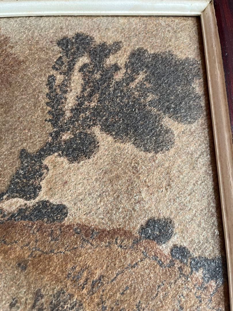 ブラジル　デンドライト　額装　アート　ヴィンテージ　ミッドセンチュリー　モダン