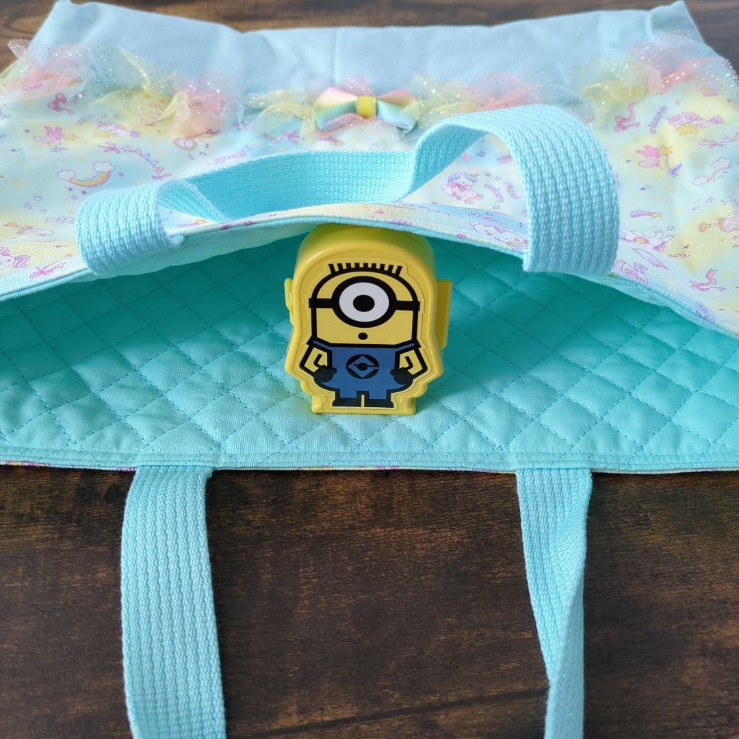 2026年　入園入学３点セット　ユニコーン　水色系　　レッスンバッグ　体操着袋