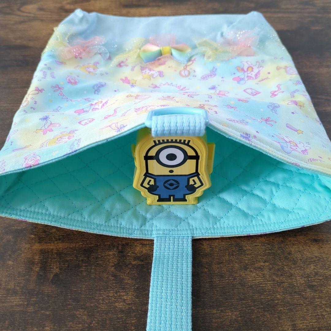 2026年　入園入学３点セット　ユニコーン　水色系　　レッスンバッグ　体操着袋