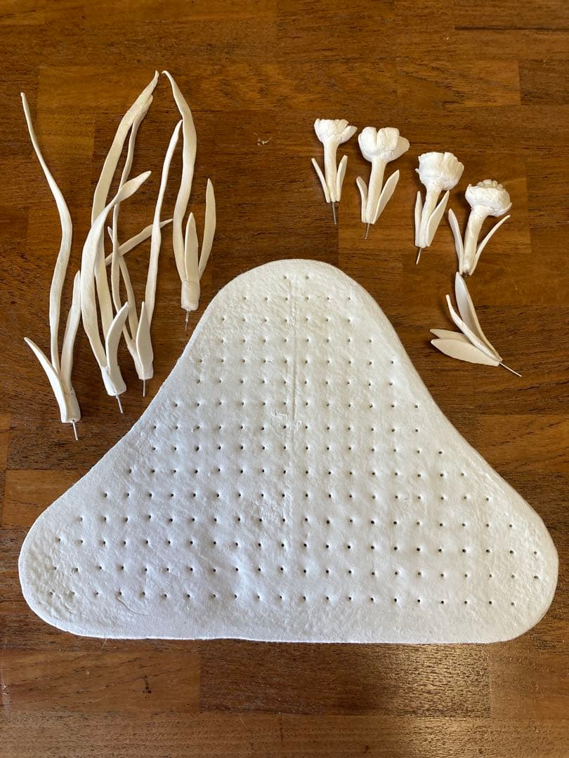 ハシビロコウ オブジェ　粘土　フィギュア 置物　ハンドメイド　鳥