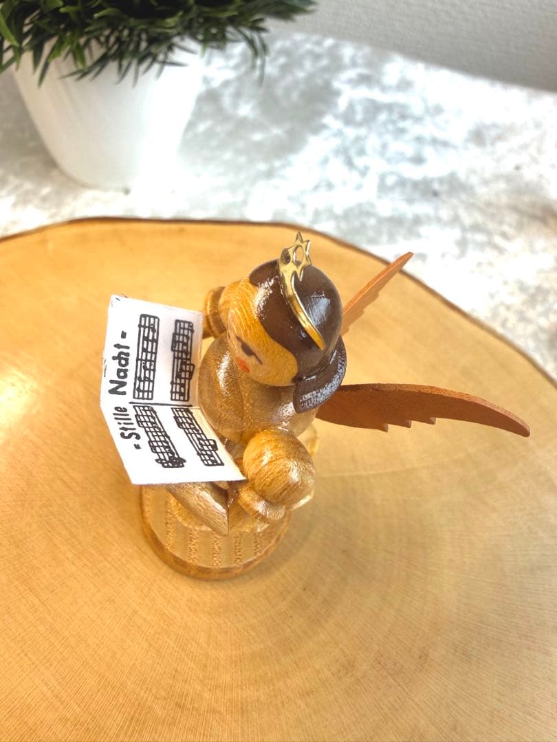 ［新品］ドイツ製　木製ミニチュア天使合唱隊の人形6体セット