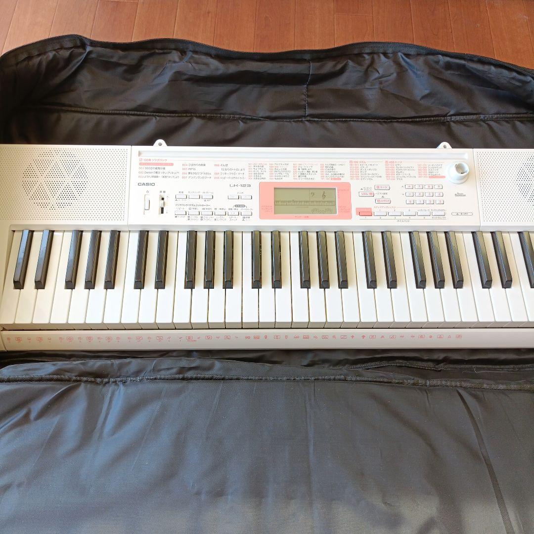 CASIO LK-123 ホワイト キーボード　ケース付き