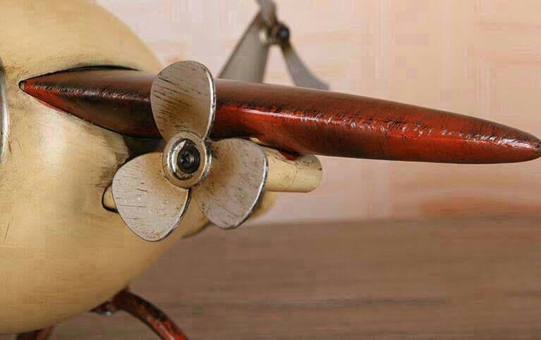 ヨーロッパ式レトロな飛行機の置き時計時計がテーブルを飾る時の時計の置物w45