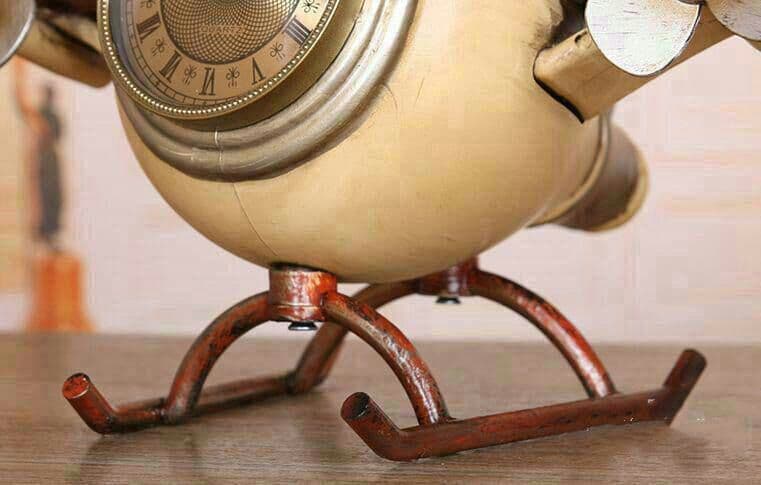 ヨーロッパ式レトロな飛行機の置き時計時計がテーブルを飾る時の時計の置物w45