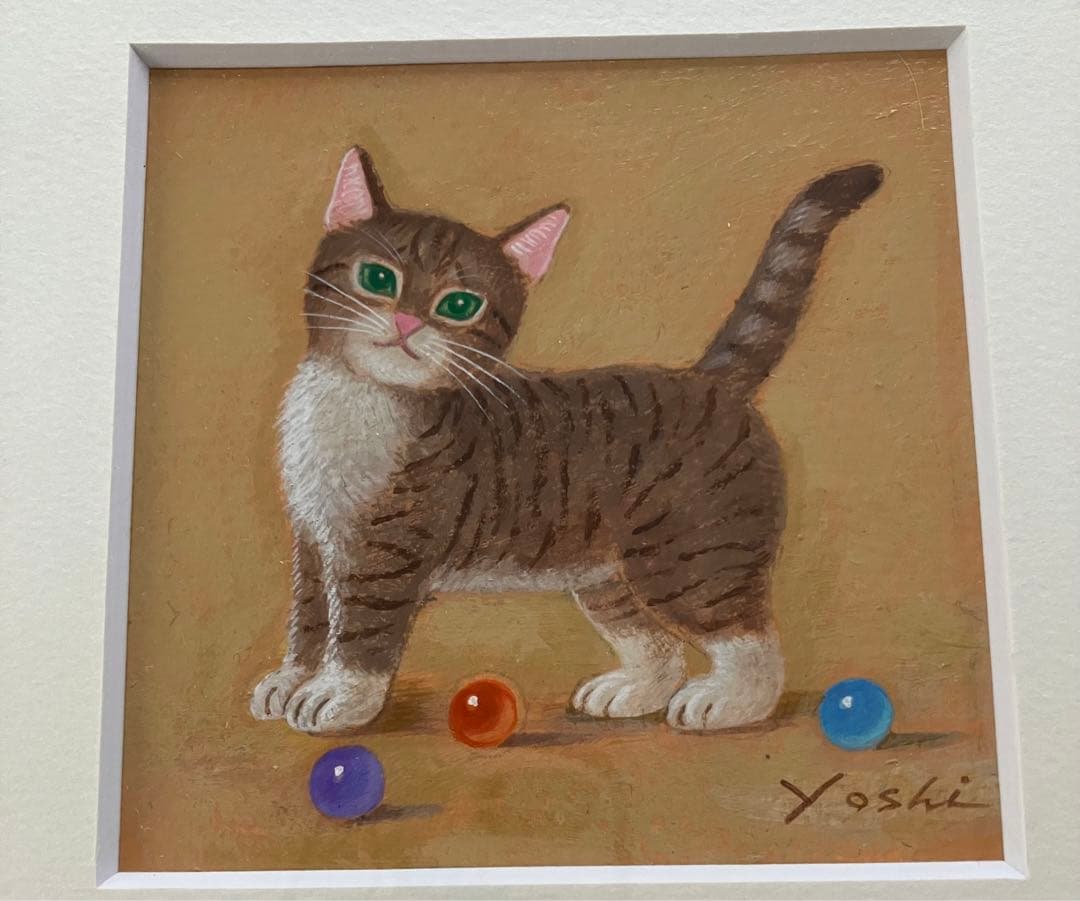 即買い可☆南善康　仲良しキャット　絵画　世界堂　猫　子猫　仔猫
