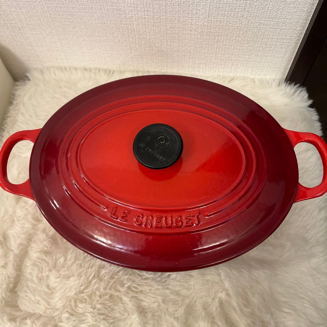 LE CREUSET 赤 オーバル鍋　25㎝