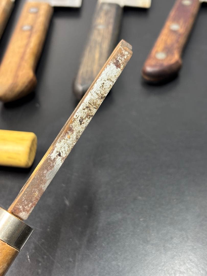 包丁まとめ 全て銘入り 柳刃 三徳 菜切り 出刃 在銘 京刃物 調理器具