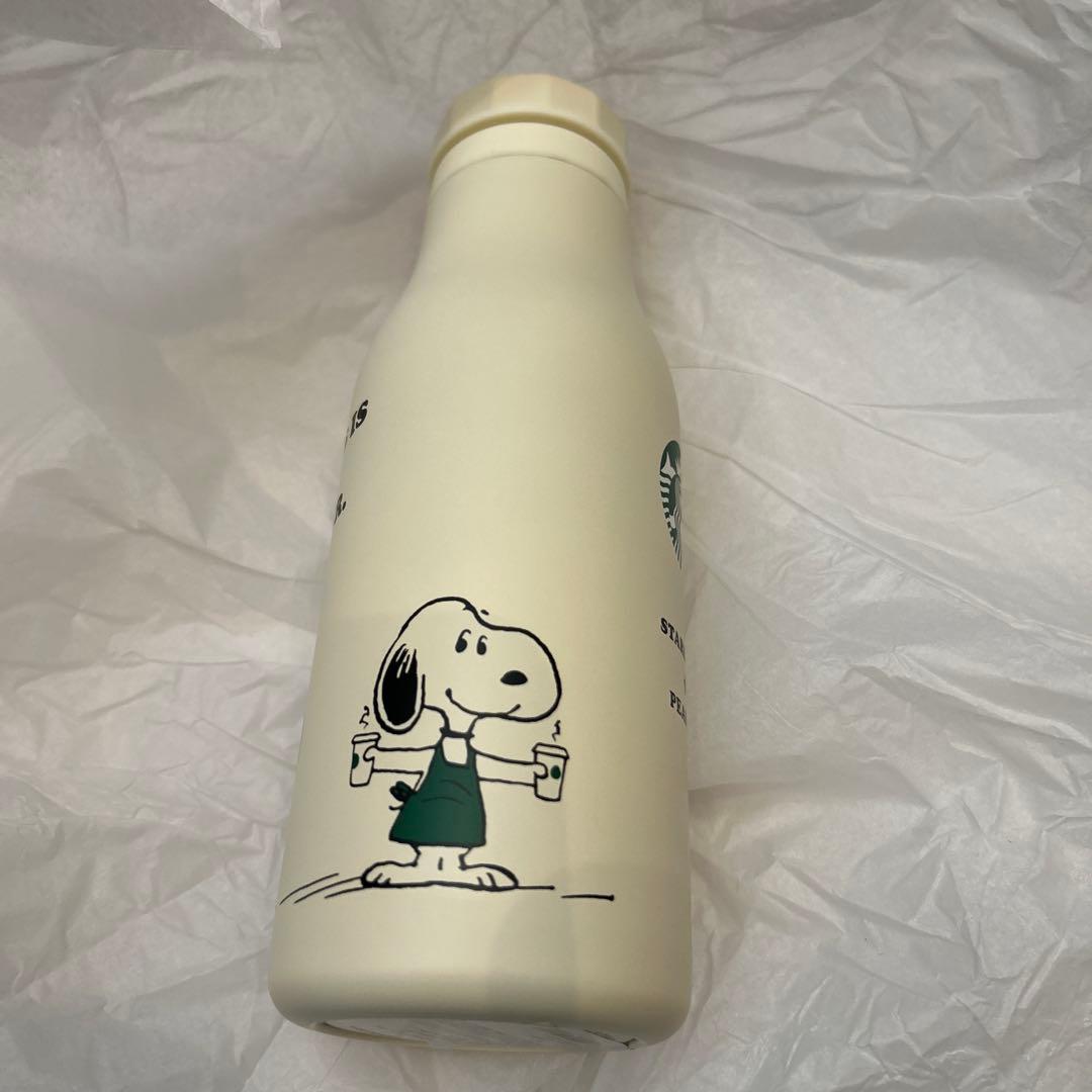 スターバックス ステンレスロゴボトル　PEANUTS オフホワイト　473ml