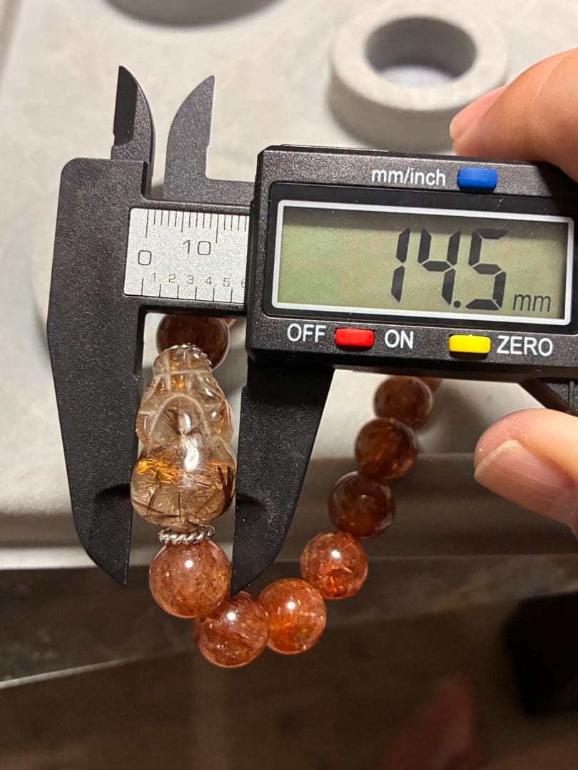 高品質 レッドルチルクォーツ ブレスレット 貔貅（ヒキュウ） 天然石