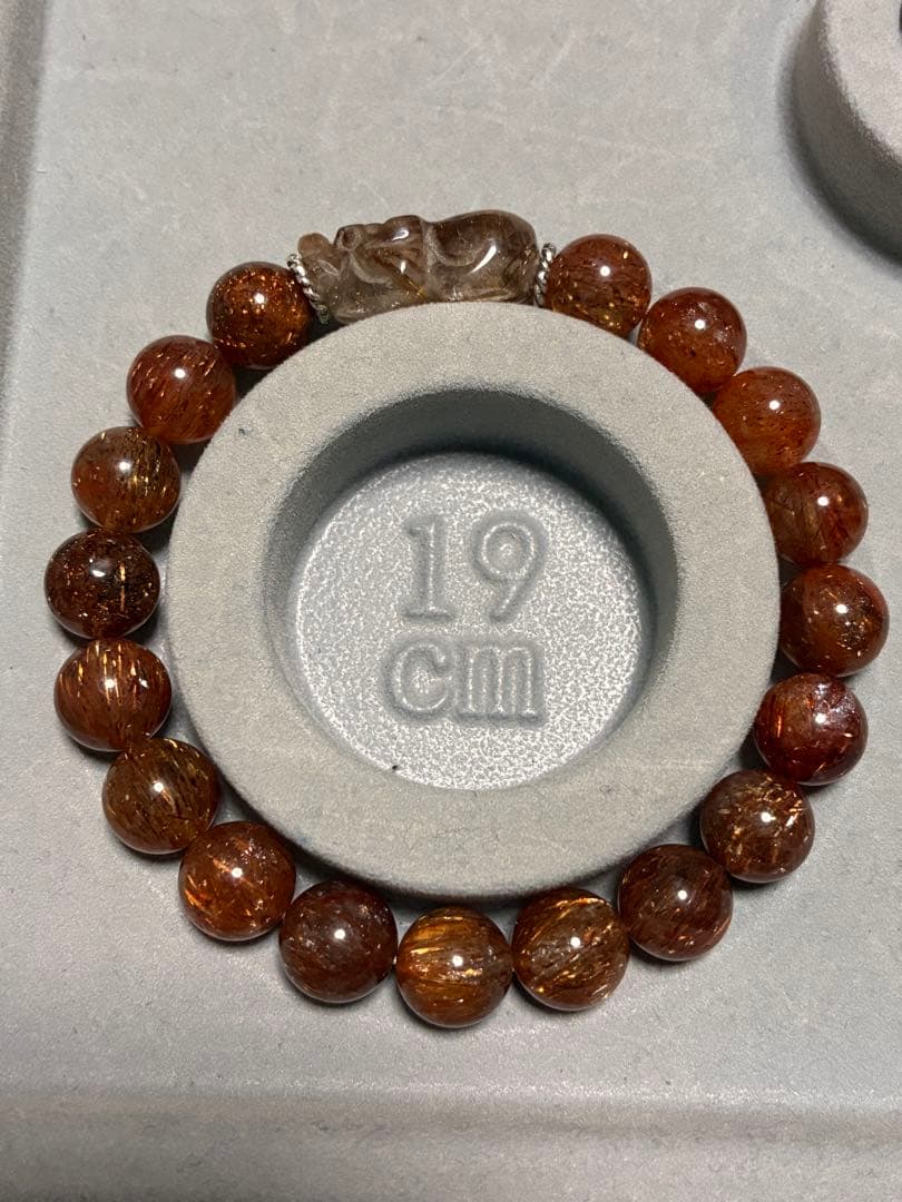 高品質 レッドルチルクォーツ ブレスレット 貔貅（ヒキュウ） 天然石