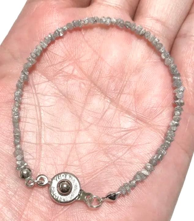 C077. シルバーダイヤモンド ブレスレット