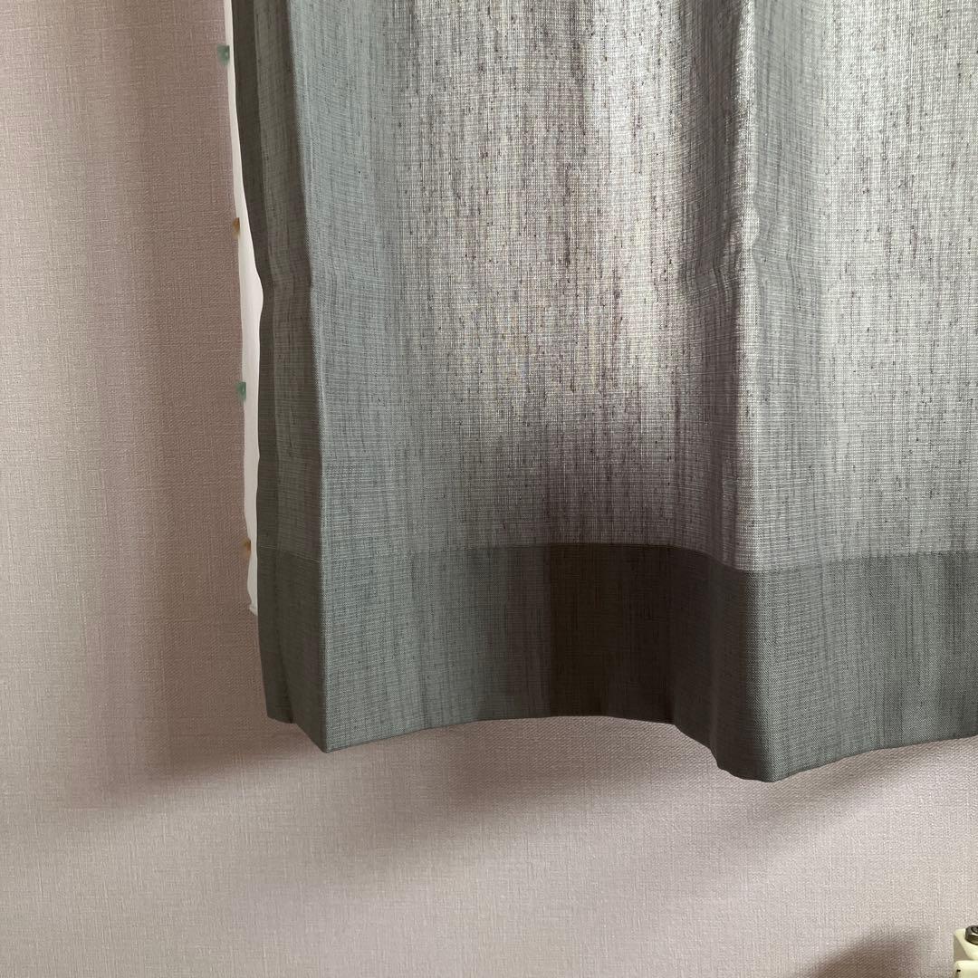 ☆サンゲツグレー＆くすみピンクのバイカラーオーダーカーテン2枚☆