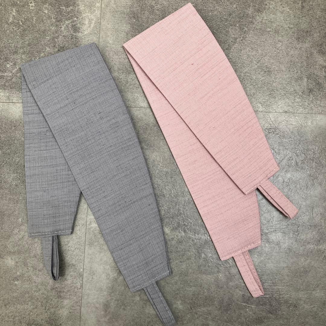 ☆サンゲツグレー＆くすみピンクのバイカラーオーダーカーテン2枚☆