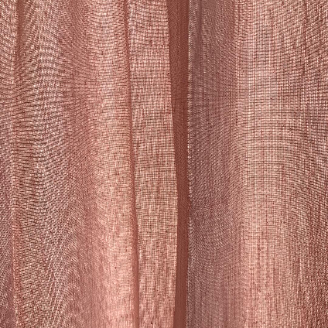 ☆サンゲツグレー＆くすみピンクのバイカラーオーダーカーテン2枚☆