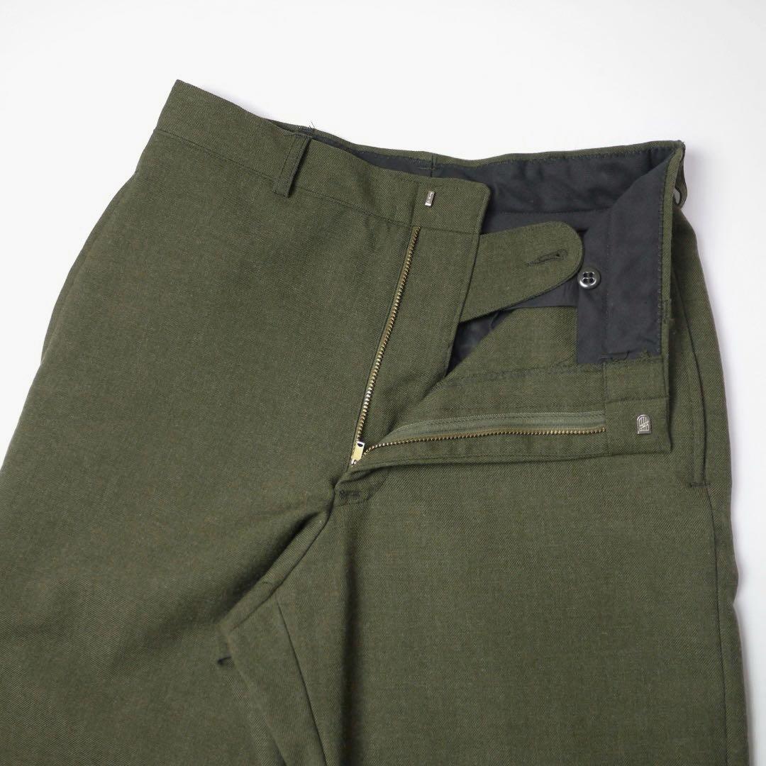 デッド80sビンテージ ミリタリー ウール サージ スラックスW29ドレスパンツ