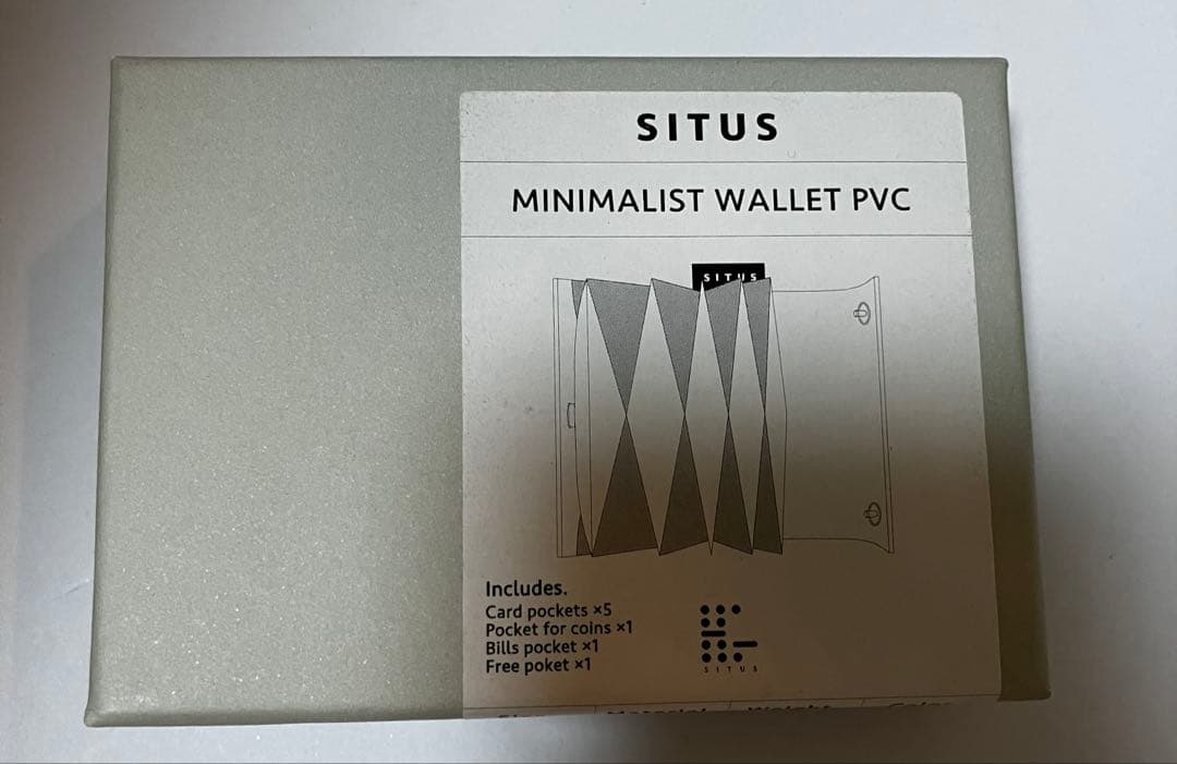 SITUS MINIMALIST WALLET クリアピンク　PVC 三つ折り