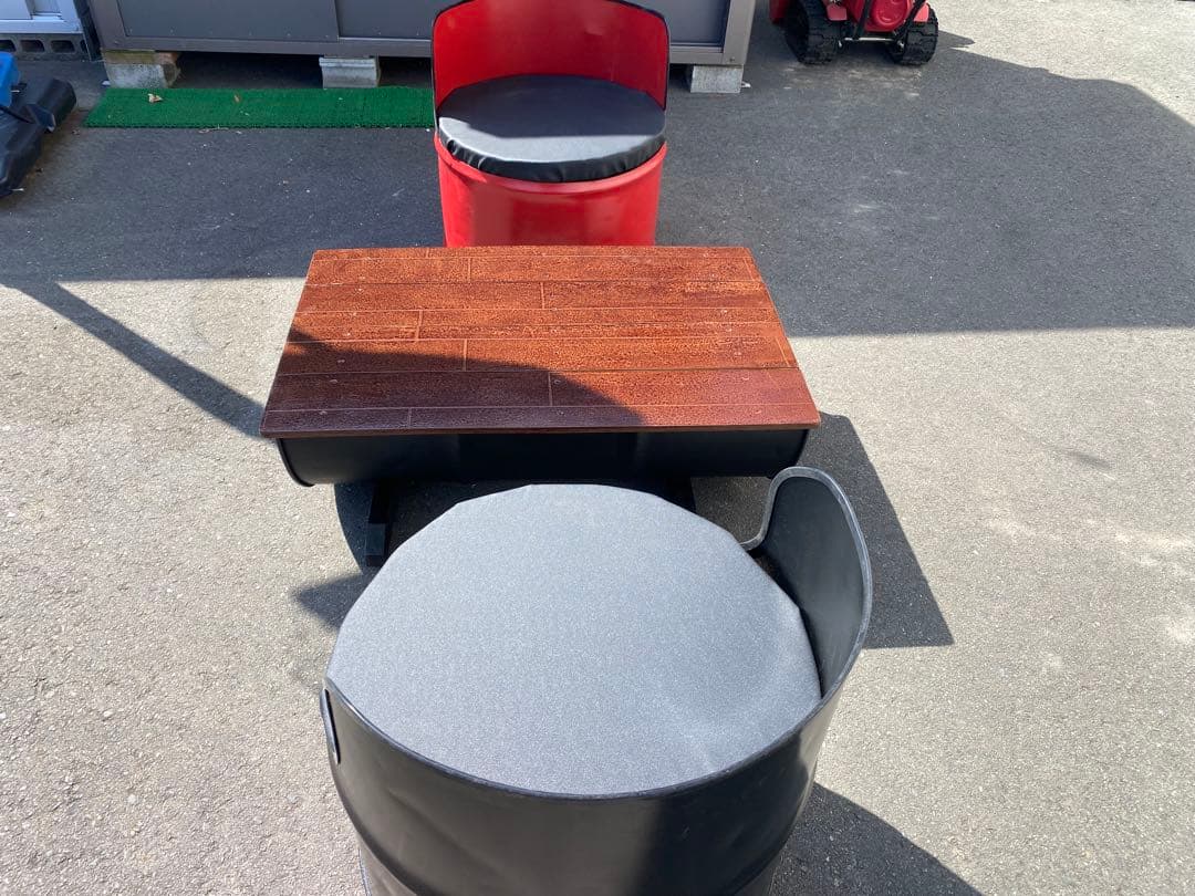 手作りドラム缶椅子テーブルセット