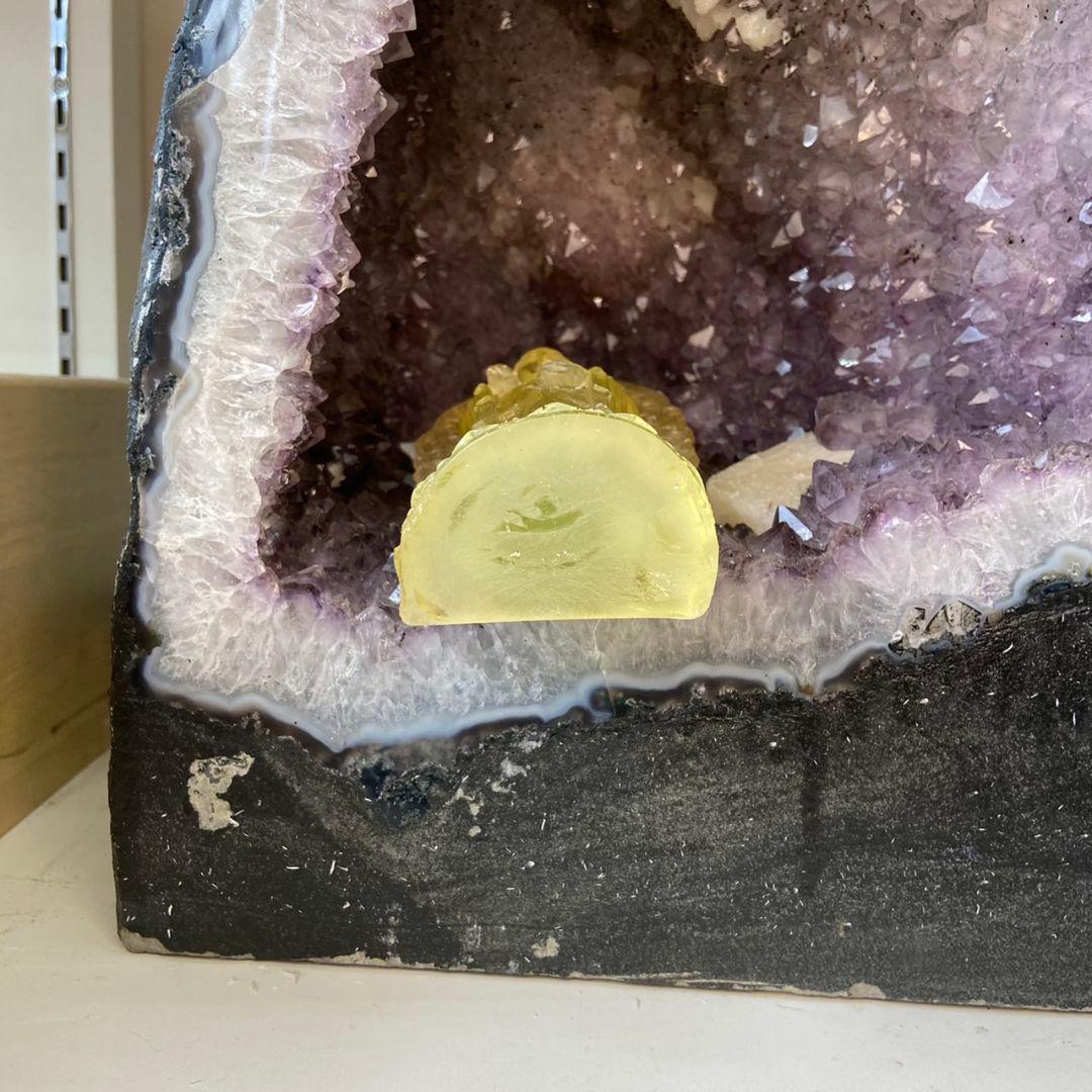 【パワースポットで浄化】観音像　レジン　イエロー