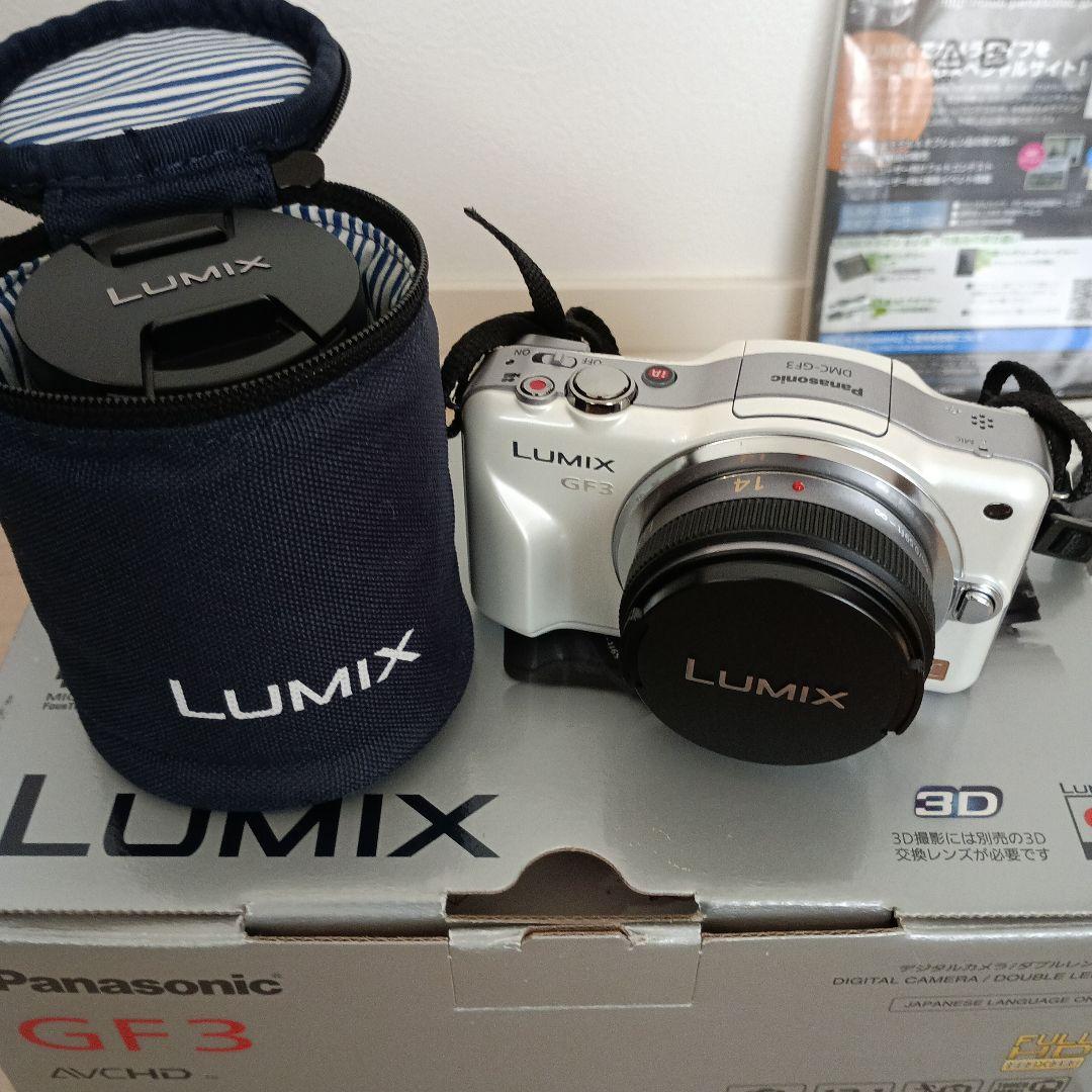 美品Panasonic ルミックスミラーレス 一眼カメラ　ホワイ DMC-GF3