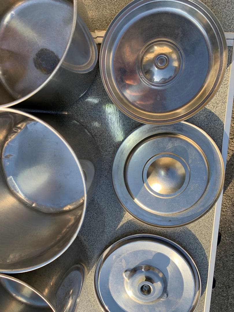 業務用ステンレス キッチンポット　8個セット ＋1個16cm18cm20cm蓋付