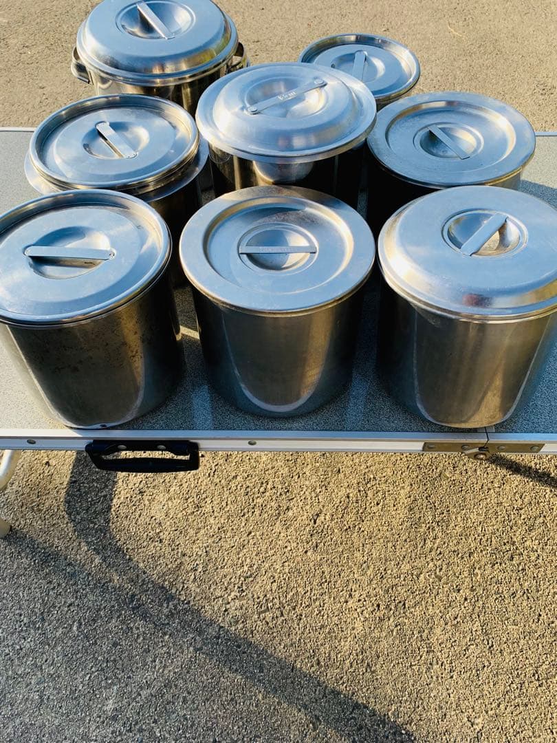 業務用ステンレス キッチンポット　8個セット ＋1個16cm18cm20cm蓋付