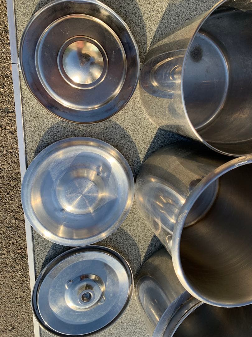 業務用ステンレス キッチンポット　8個セット ＋1個16cm18cm20cm蓋付
