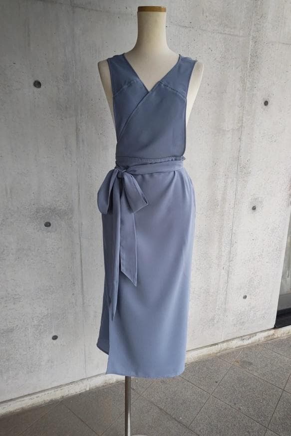 茶道お稽古に最適。ロングエプロン【7L-10L/日本製】127100-39-3