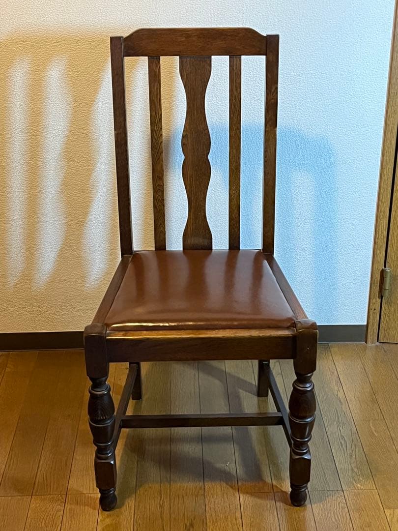 英国 アンティーク レプリカ ダイニング チェア ① 椅子 イギリス 木製