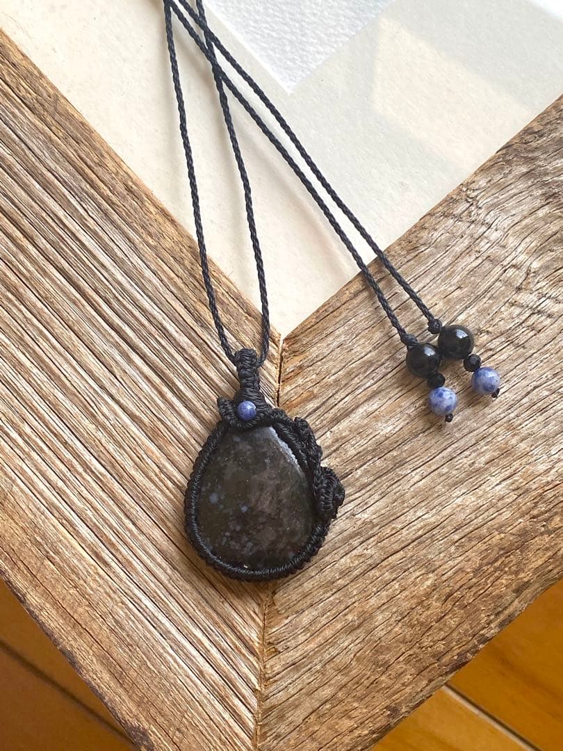タリスマン＊ヒーラーの作るお守りアクセサリー/天然石マクラメネックレス