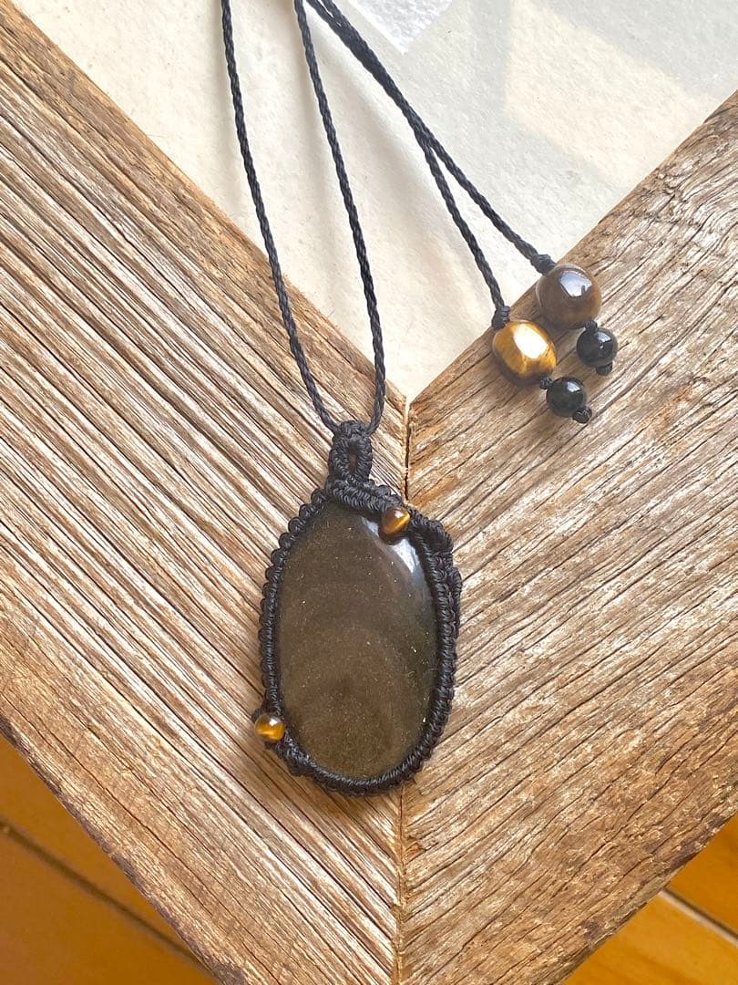 タリスマン＊ヒーラーの作るお守りアクセサリー/天然石マクラメネックレス