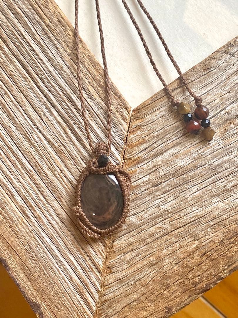 タリスマン＊ヒーラーの作るお守りアクセサリー/天然石マクラメネックレス