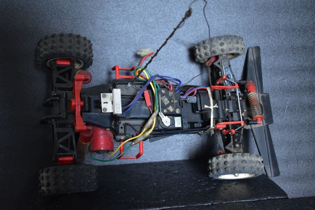 [当時物] 小鹿 1/10 タミヤ サンダーショット メカ付き シャーシ