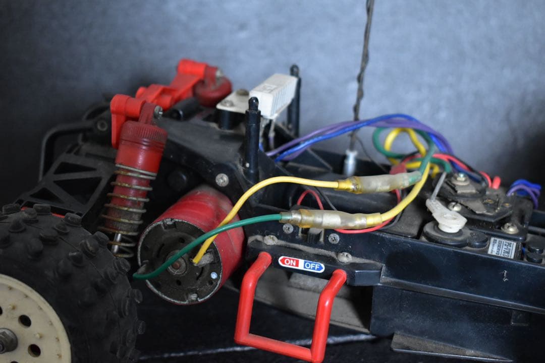 [当時物] 小鹿 1/10 タミヤ サンダーショット メカ付き シャーシ