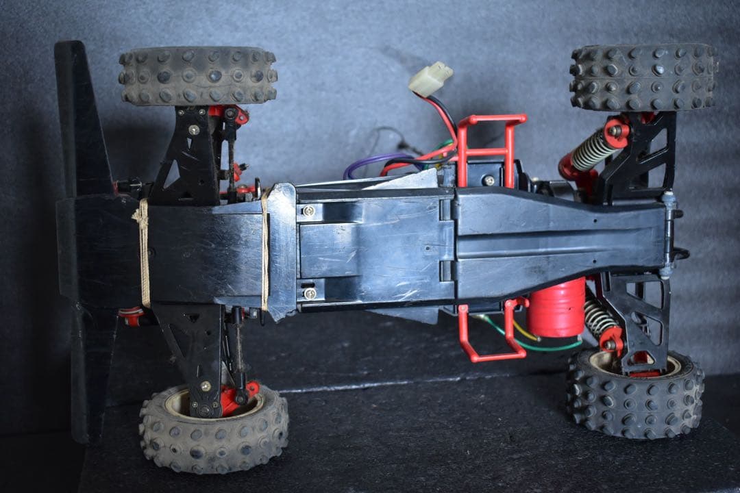 [当時物] 小鹿 1/10 タミヤ サンダーショット メカ付き シャーシ