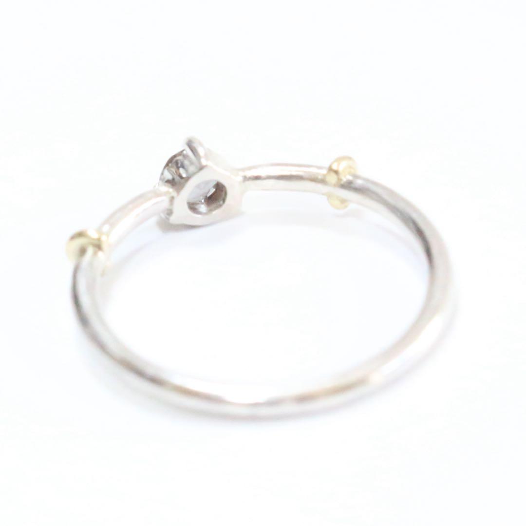 赤紫色✴︎ベキリーカラーチェンジガーネットK10小ワッカのシルバーリング10.5号