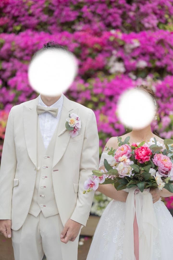 YOUKAEN ウエディングブーケ　ピンクブーケ　ブートニア付き