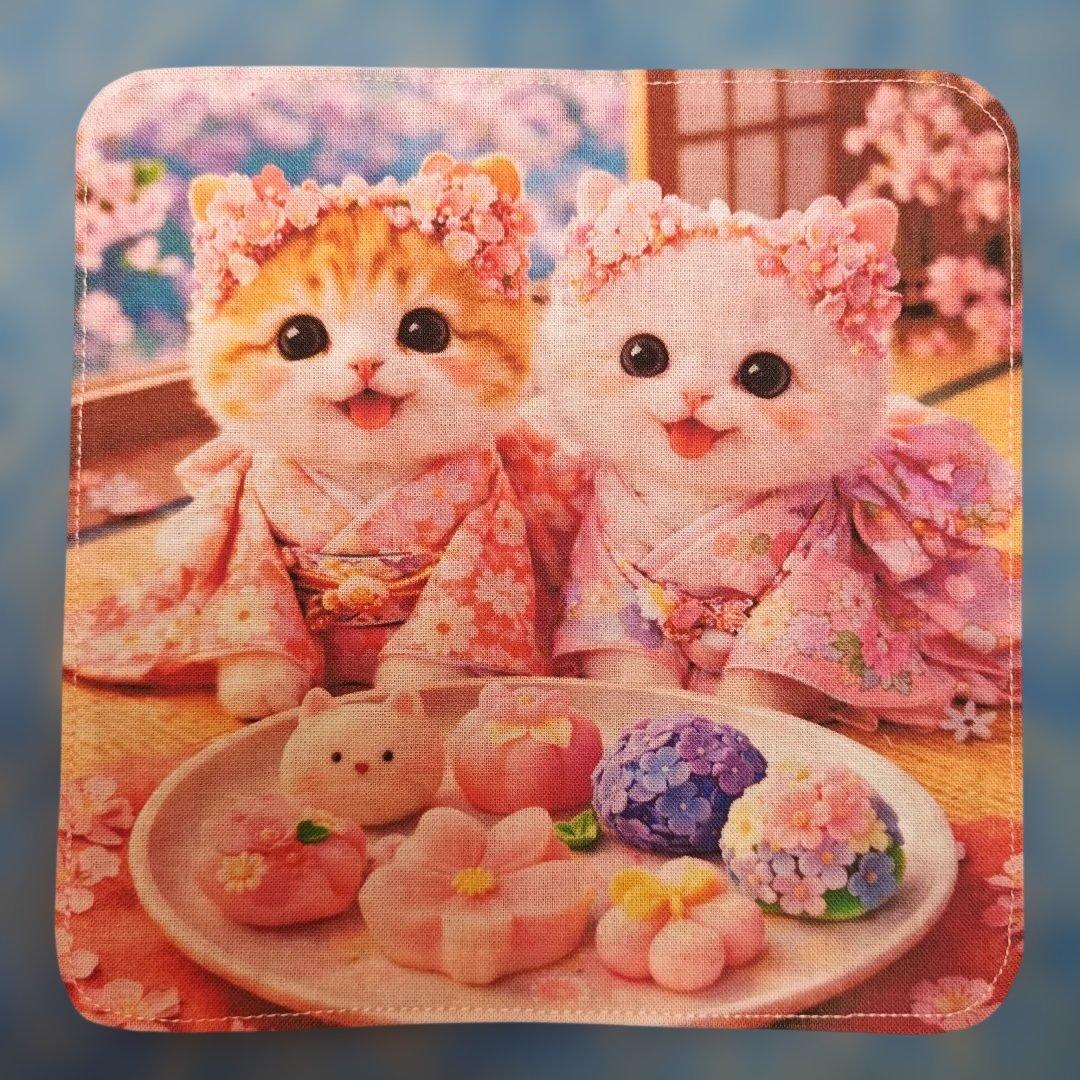 専用　ハンカチ　ネコちゃん柄1/26　ハンドメイド　20枚