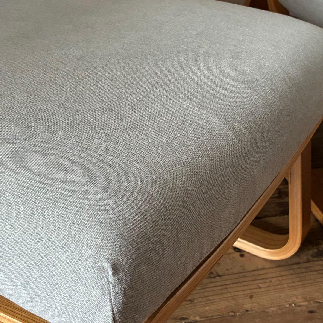 無印 リビングでもダイニングでも使えるソファチェア オーク材 2